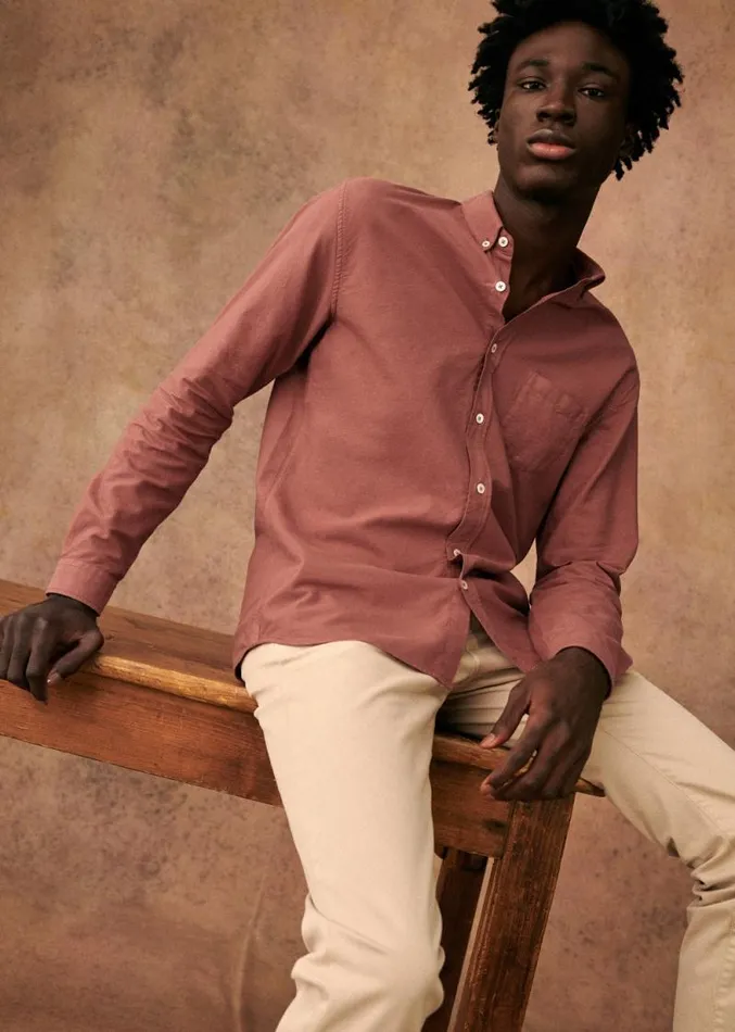 Szane Shirts Mens Oxford Charlie Shirt Old Pink
