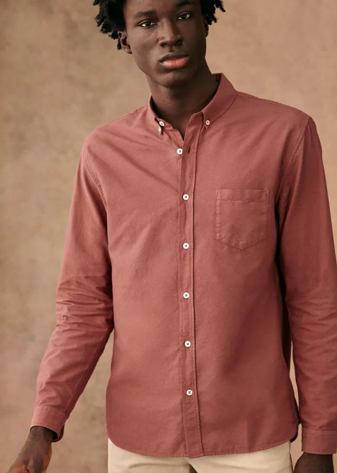 Szane Shirts Mens Oxford Charlie Shirt Old Pink