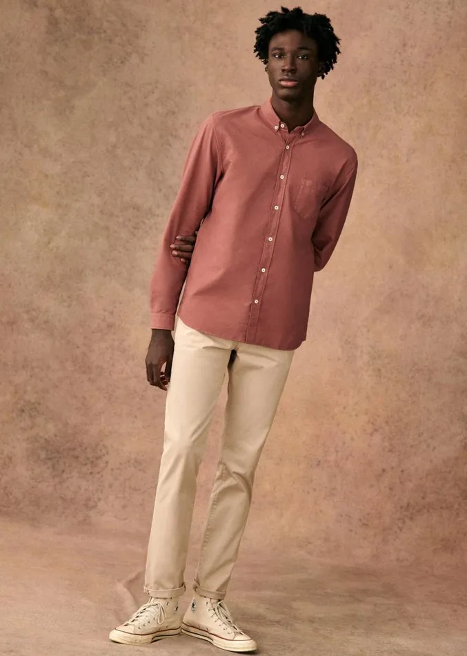 Szane Shirts Mens Oxford Charlie Shirt Old Pink