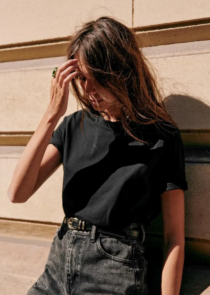 Szane Tshirts and Bodysuits Womens Conrad TShirt Black