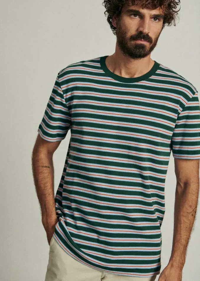 Szane TShirts and Sweatshirts Mens Marinire Le Minor X Octobre ditions TShirt Multicoloured Stripes