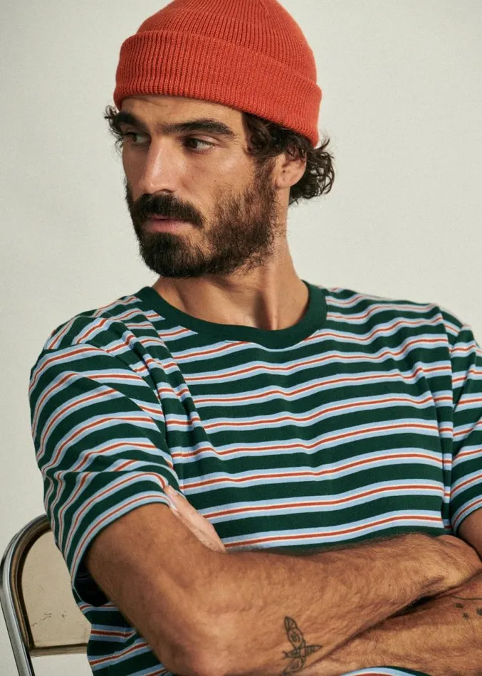 Szane TShirts and Sweatshirts Mens Marinire Le Minor X Octobre ditions TShirt Multicoloured Stripes