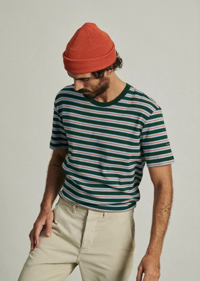 Szane TShirts and Sweatshirts Mens Marinire Le Minor X Octobre ditions TShirt Multicoloured Stripes