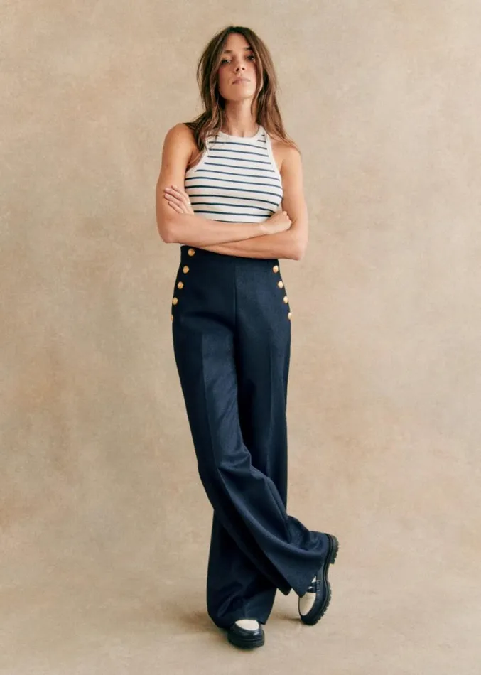 Szane Trousers and Jumpsuits Womens Marino Trousers Navy Blue