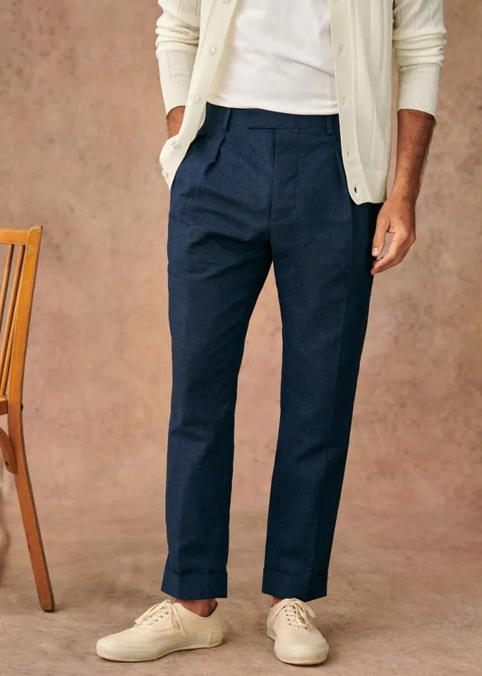 Szane Trousers Mens Young Trousers Navy Blue