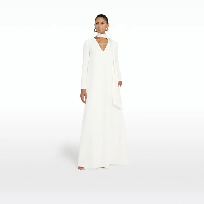 Safiyaa Aleah Ivory Long Dress Women Dresses
