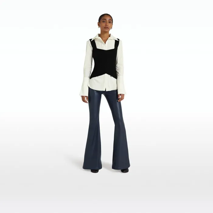 Safiyaa Audrey Black Knit Women Tops