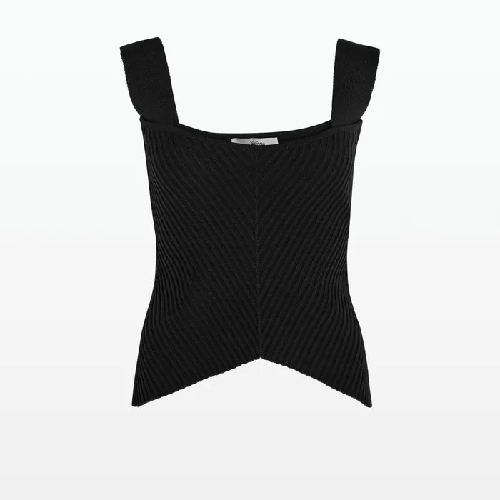 Safiyaa Audrey Black Knit Women Tops