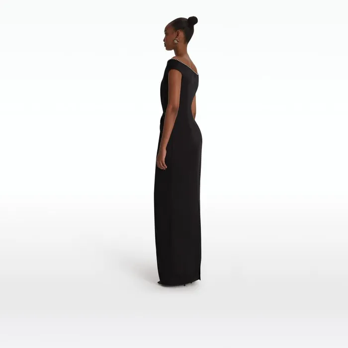 Safiyaa Barni Black Long Dress Women Dresses