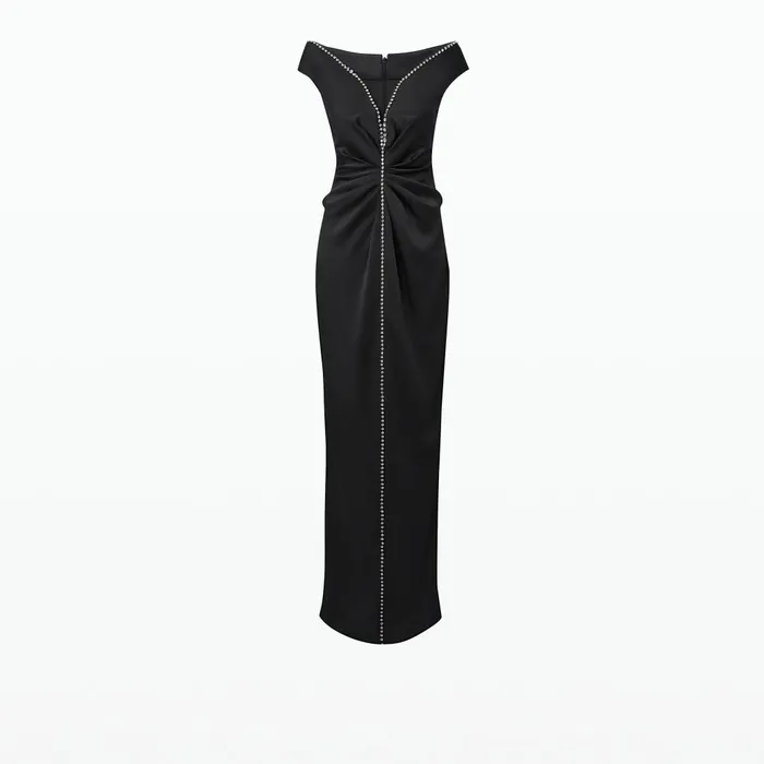 Safiyaa Barni Black Long Dress Women Dresses