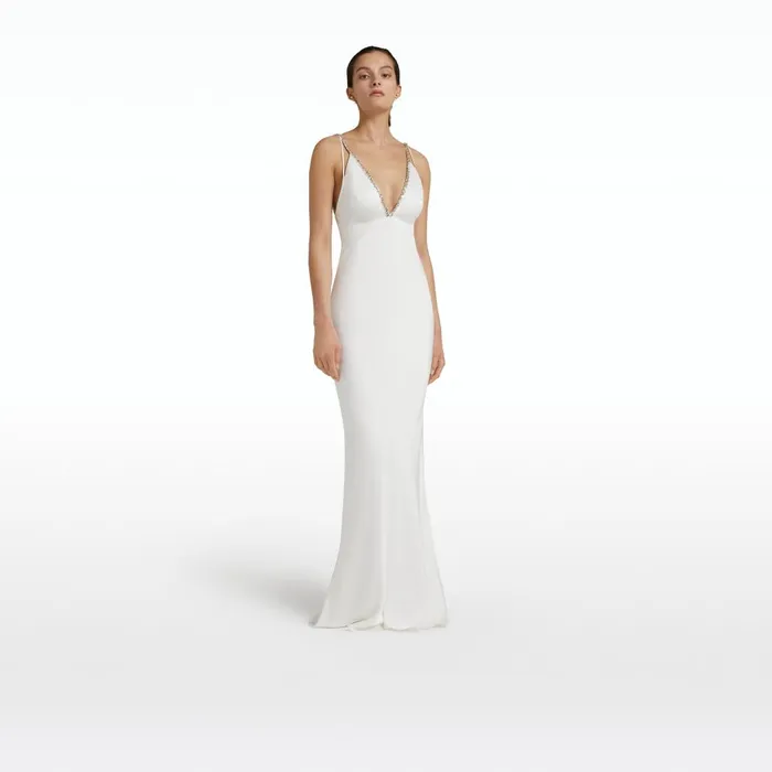 Safiyaa Bella Ivory Long Dress Women Dresses