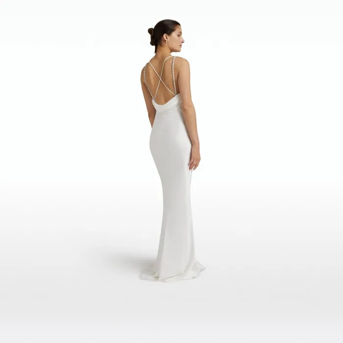 Safiyaa Bella Ivory Long Dress Women Dresses
