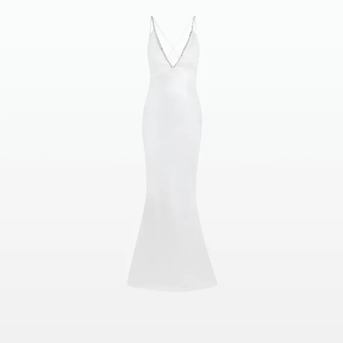 Safiyaa Bella Ivory Long Dress Women Dresses