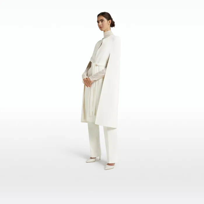 Safiyaa Carlota Ivory Coat Women Jackets and Coats