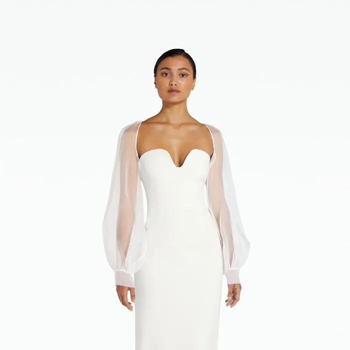 Safiyaa Catalina Ivory Midi Dress Women Dresses