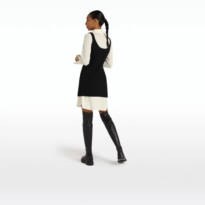 Safiyaa Cindy Black Knit Dress Women Dresses