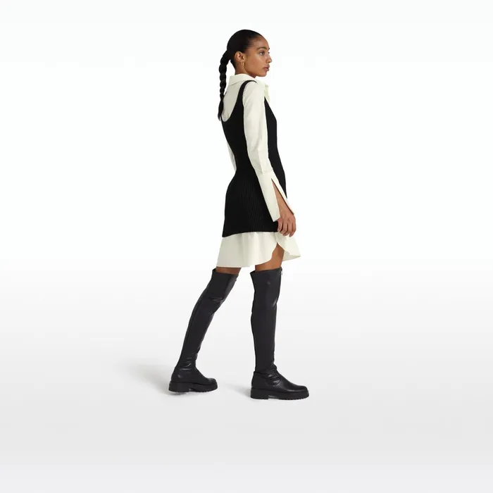Safiyaa Cindy Black Knit Dress Women Dresses