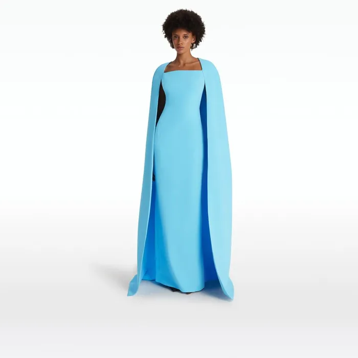 Safiyaa Cinza Topaz Long Dress Women Dresses
