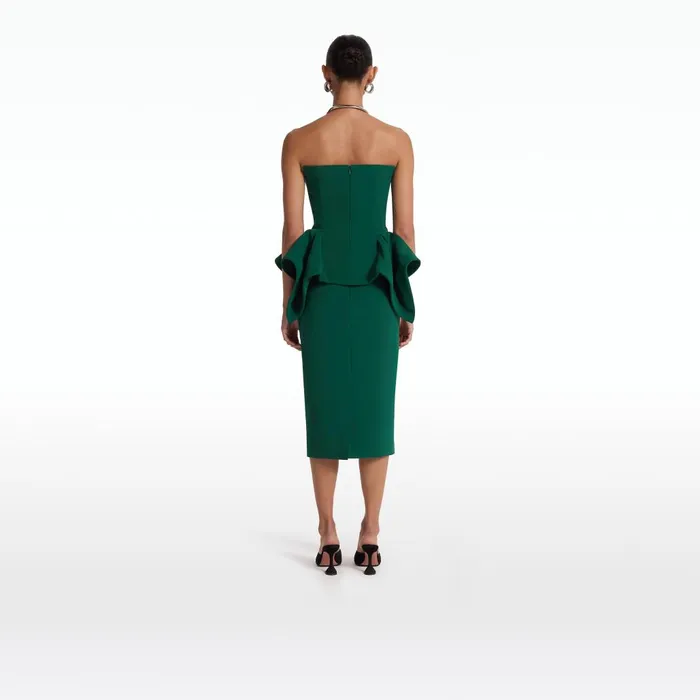 Safiyaa Corral Tourmaline Midi Dress Women Dresses