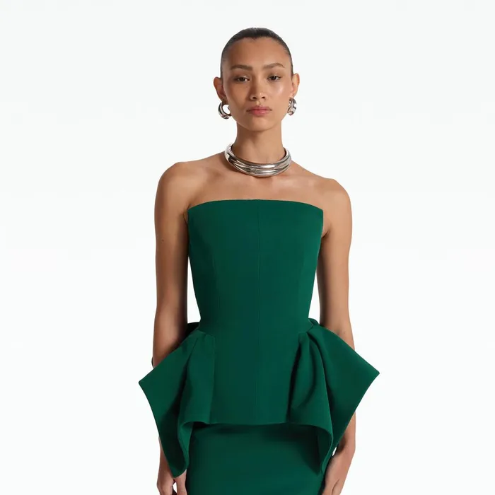 Safiyaa Corral Tourmaline Midi Dress Women Dresses