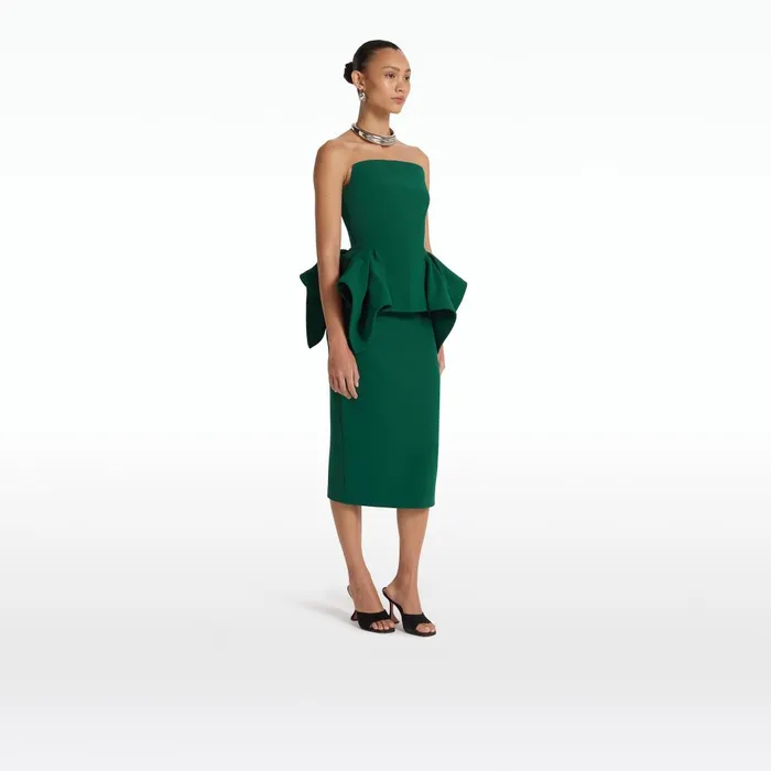Safiyaa Corral Tourmaline Midi Dress Women Dresses
