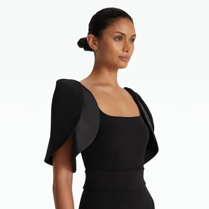 Safiyaa Dara Black Long Dress Women Dresses