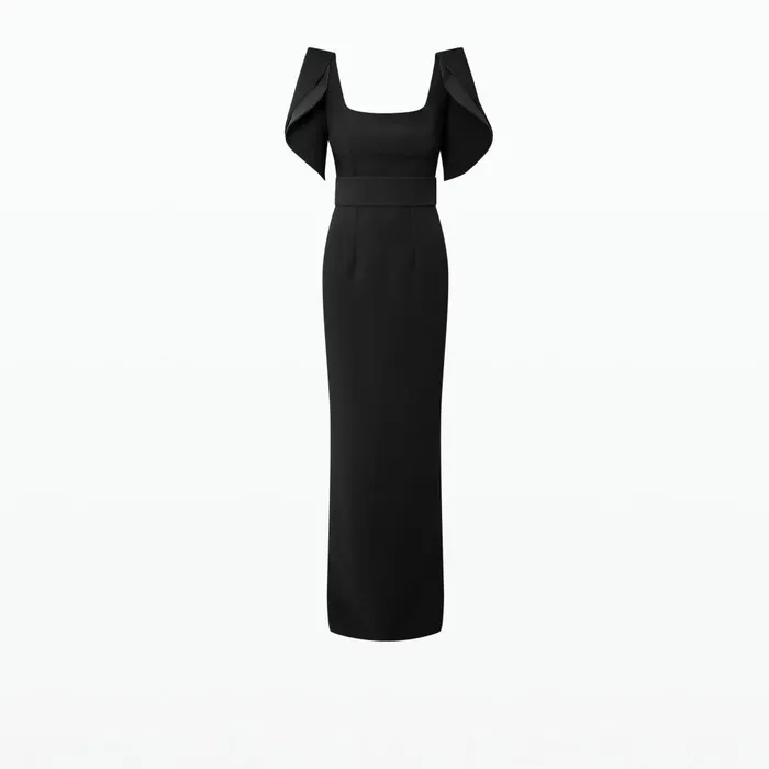 Safiyaa Dara Black Long Dress Women Dresses