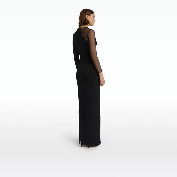 Safiyaa Domina Black Long Dress Women Dresses