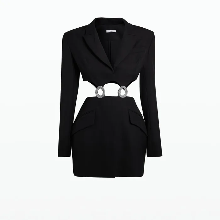 Safiyaa Domini Black Jacket Women Jackets and Coats