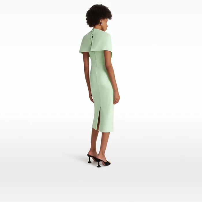 Safiyaa Flora Aloe Midi Dress Women Dresses