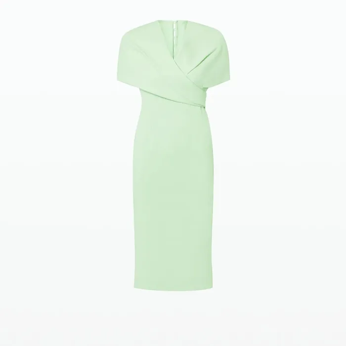 Safiyaa Flora Aloe Midi Dress Women Dresses