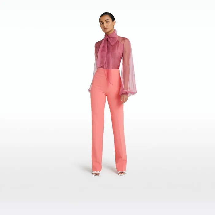 Safiyaa Goldie Pink Blossom Trousers Women Trousers