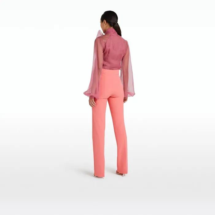 Safiyaa Goldie Pink Blossom Trousers Women Trousers