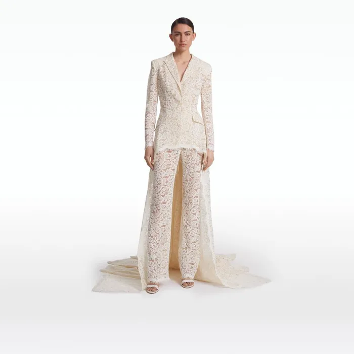 Safiyaa Gregoria Ivory Jacket Women Jackets and Coats