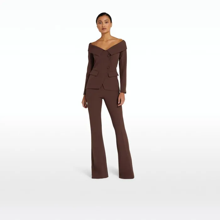 Safiyaa Halluana Burgundy Trousers Women Trousers
