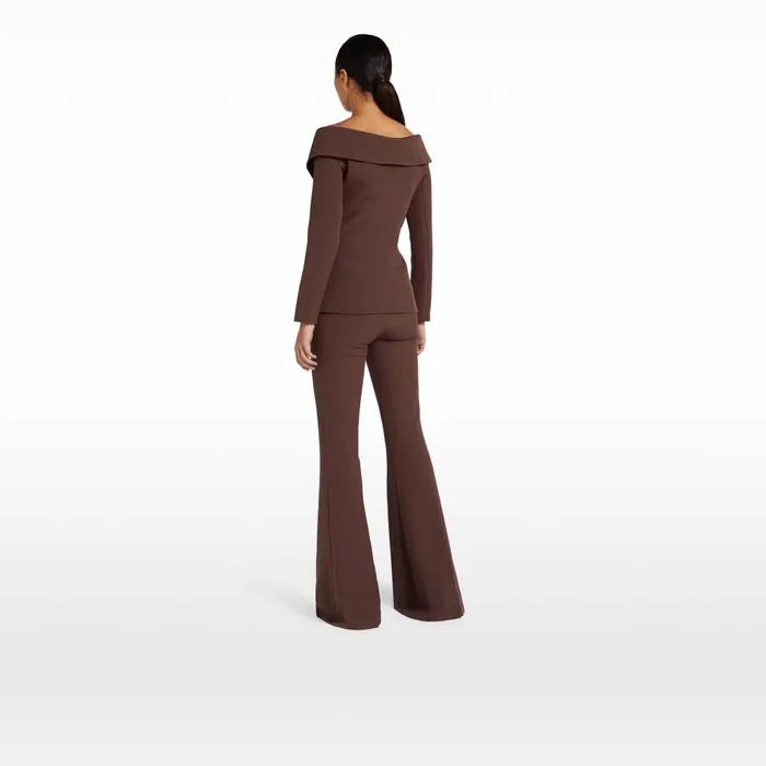 Safiyaa Halluana Burgundy Trousers Women Trousers