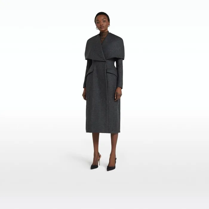 Safiyaa Hannah Speckled Grey Coat Women Jackets and Coats