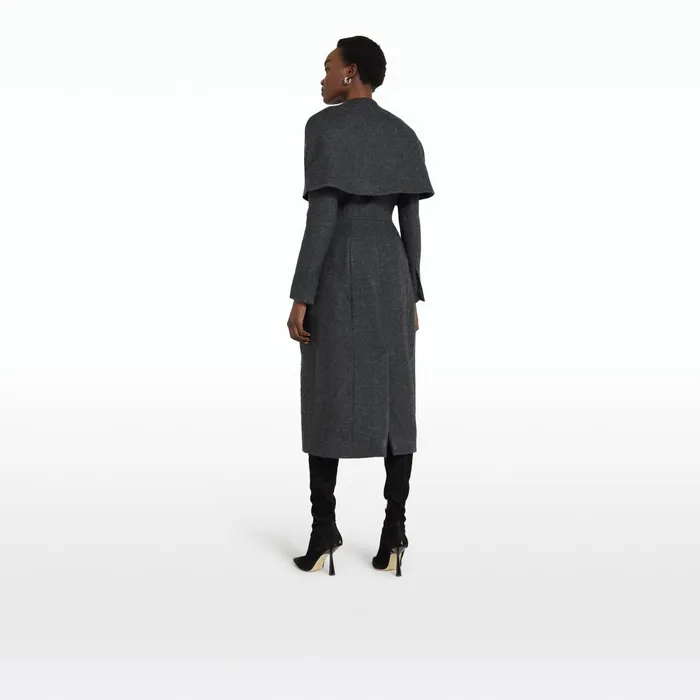 Safiyaa Hannah Speckled Grey Coat Women Jackets and Coats