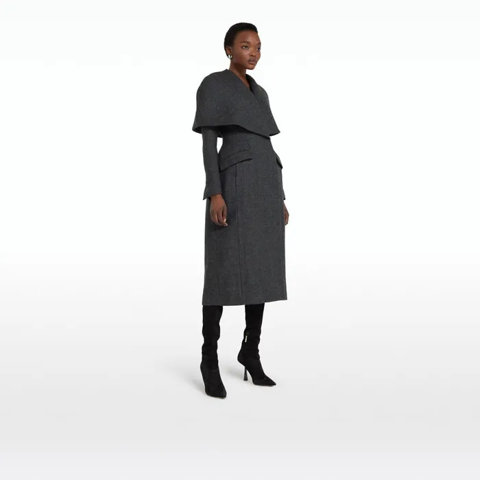 Safiyaa Hannah Speckled Grey Coat Women Jackets and Coats