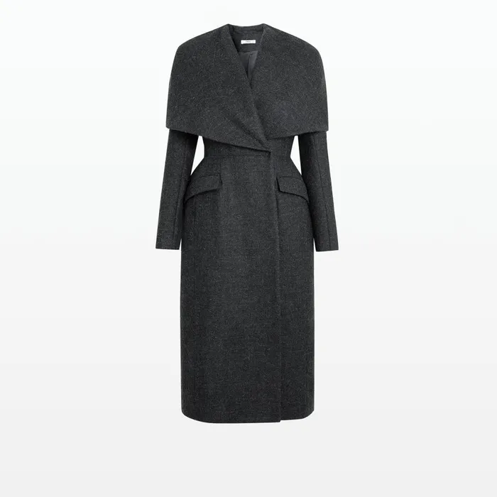 Safiyaa Hannah Speckled Grey Coat Women Jackets and Coats
