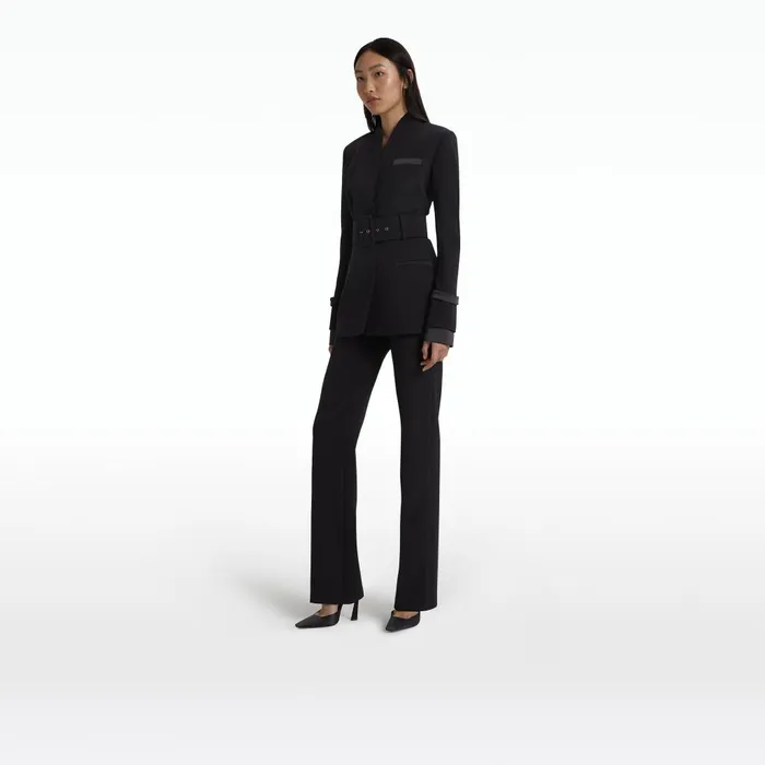 Safiyaa Heather Black Jacket Women Jackets and Coats