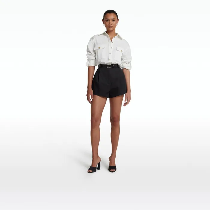 Safiyaa Helean Black Shorts Women Trousers