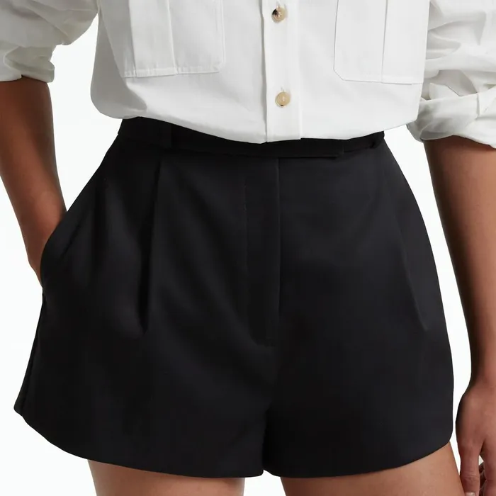 Safiyaa Helean Black Shorts Women Trousers
