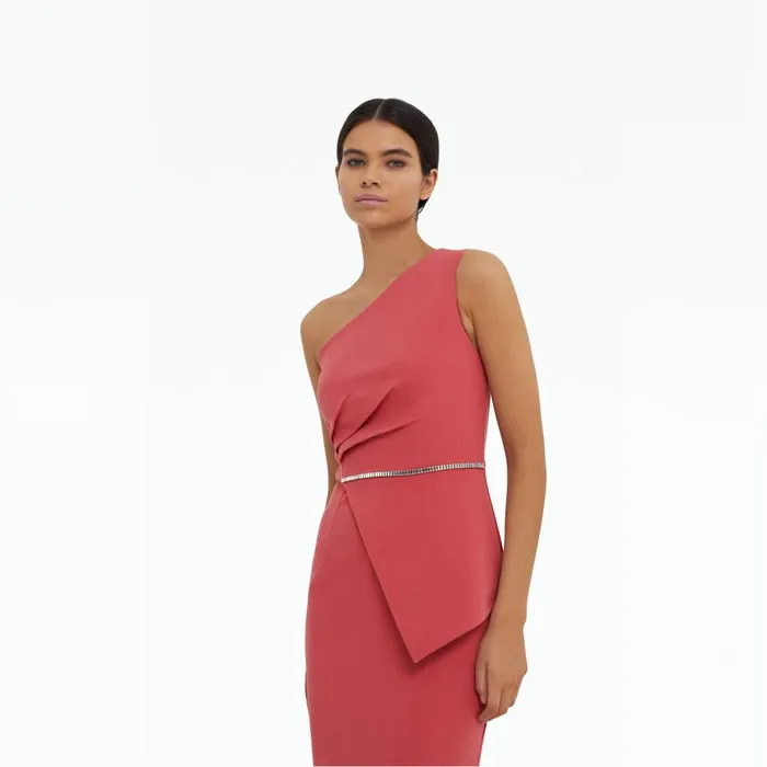 Safiyaa Henley Terracotta Long Dress Women Dresses