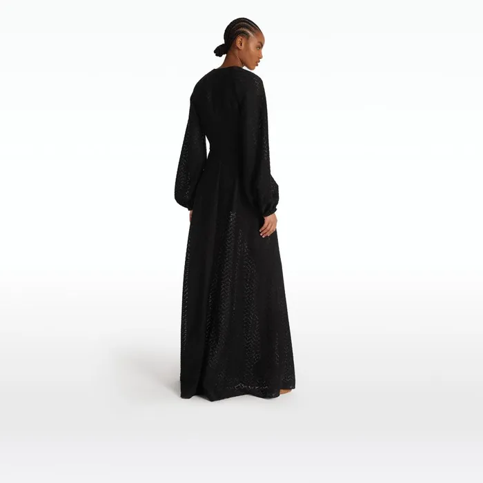 Safiyaa Jacquis Black Long Dress Women Swimwear