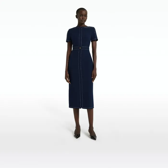 Safiyaa Janan Maritime Midi Dress Women Dresses
