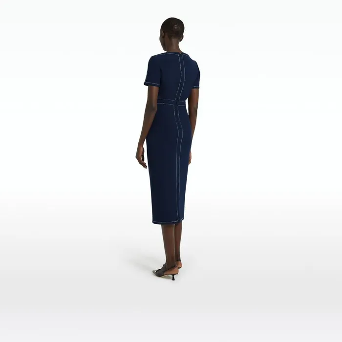 Safiyaa Janan Maritime Midi Dress Women Dresses