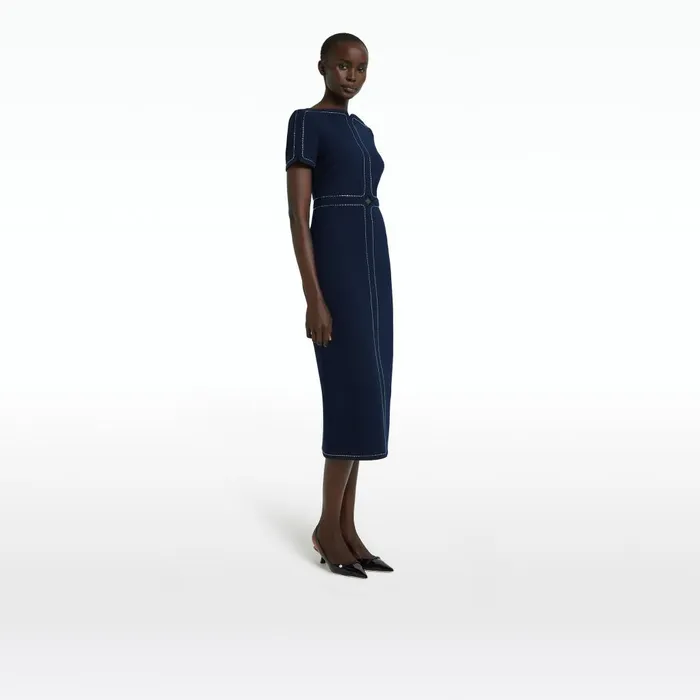 Safiyaa Janan Maritime Midi Dress Women Dresses