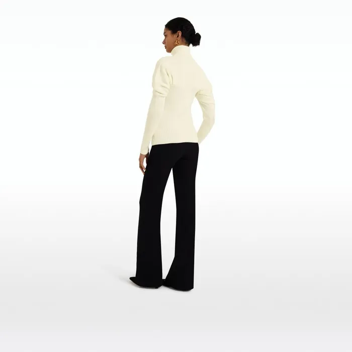 Safiyaa Karine Ivory Knit Top Women Tops