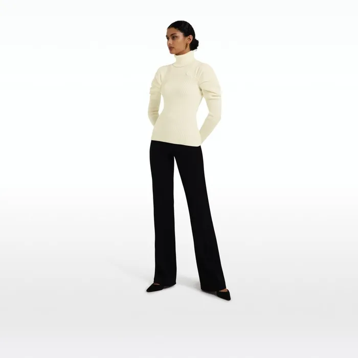 Safiyaa Karine Ivory Knit Top Women Tops